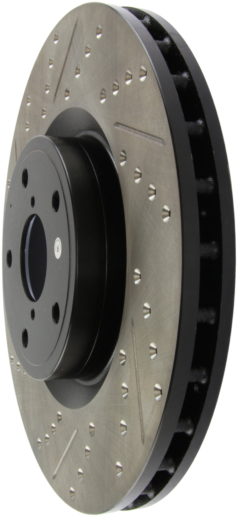 StopTech 05-10 Subaru Impreza WRX/STi Slotted & Drilled Right Front Rotor-Brake Rotors - Slot & Drilled-Grocery Getter Performance