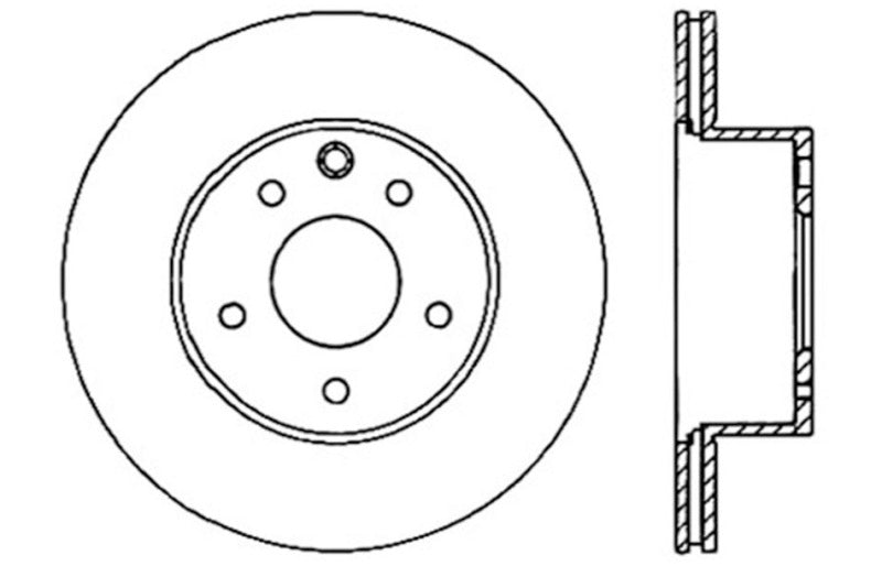 StopTech 06-07 350Z / 05-07 G35 / 06-07 G35X SportStop Slotted & Drilled Rear Left Rotor-Brake Rotors - Slot & Drilled-Grocery Getter Performance