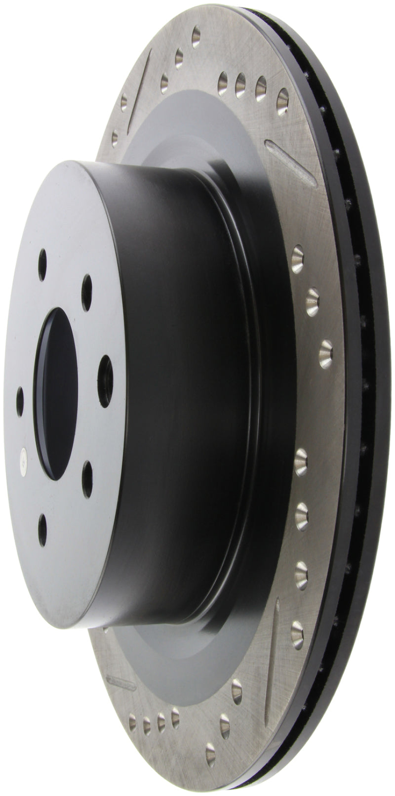 StopTech 06-07 350Z / 05-07 G35 / 06-07 G35X SportStop Slotted & Drilled Rear Right Rotor-Brake Rotors - Slot & Drilled-Grocery Getter Performance