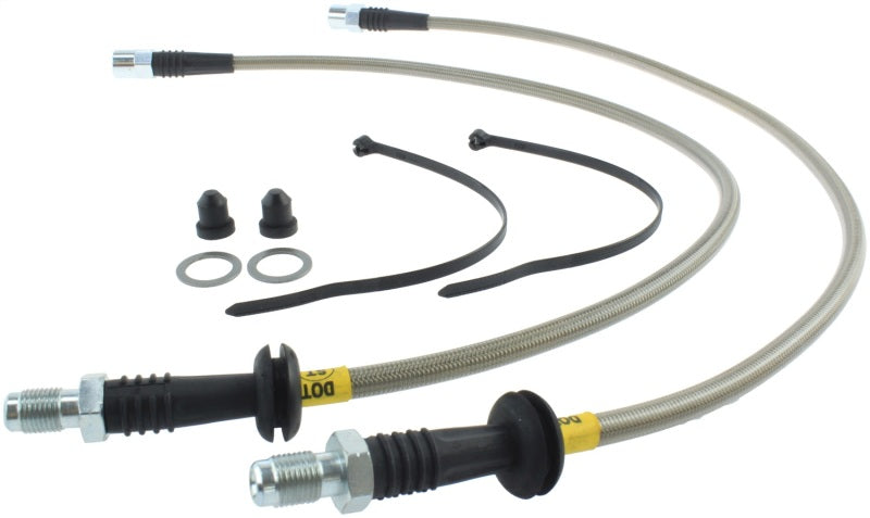 StopTech 06-08 BMW M5 / 07-08 M6 / 04-07 525i (Not AWD) Stainless Steel Front Brake Line Kit-Brake Line Kits-Grocery Getter Performance