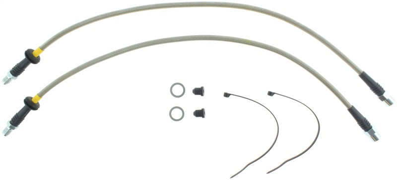 StopTech 06-08 BMW M5 / 07-08 M6 / 04-07 525i (Not AWD) Stainless Steel Front Brake Line Kit-Brake Line Kits-Grocery Getter Performance