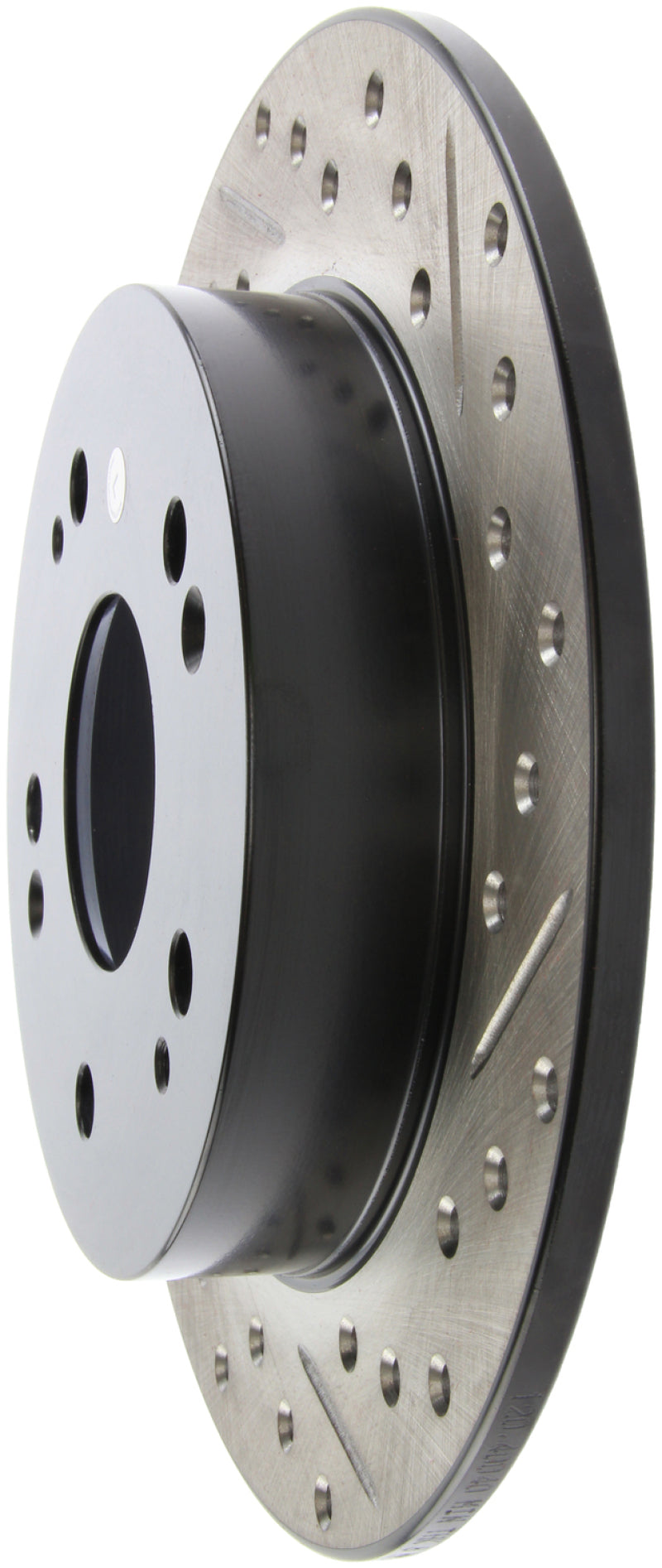 StopTech 06-09 Honda Civic Ex/Si Slotted & Drilled Left Rear Rotor-Brake Rotors - Slot & Drilled-Grocery Getter Performance