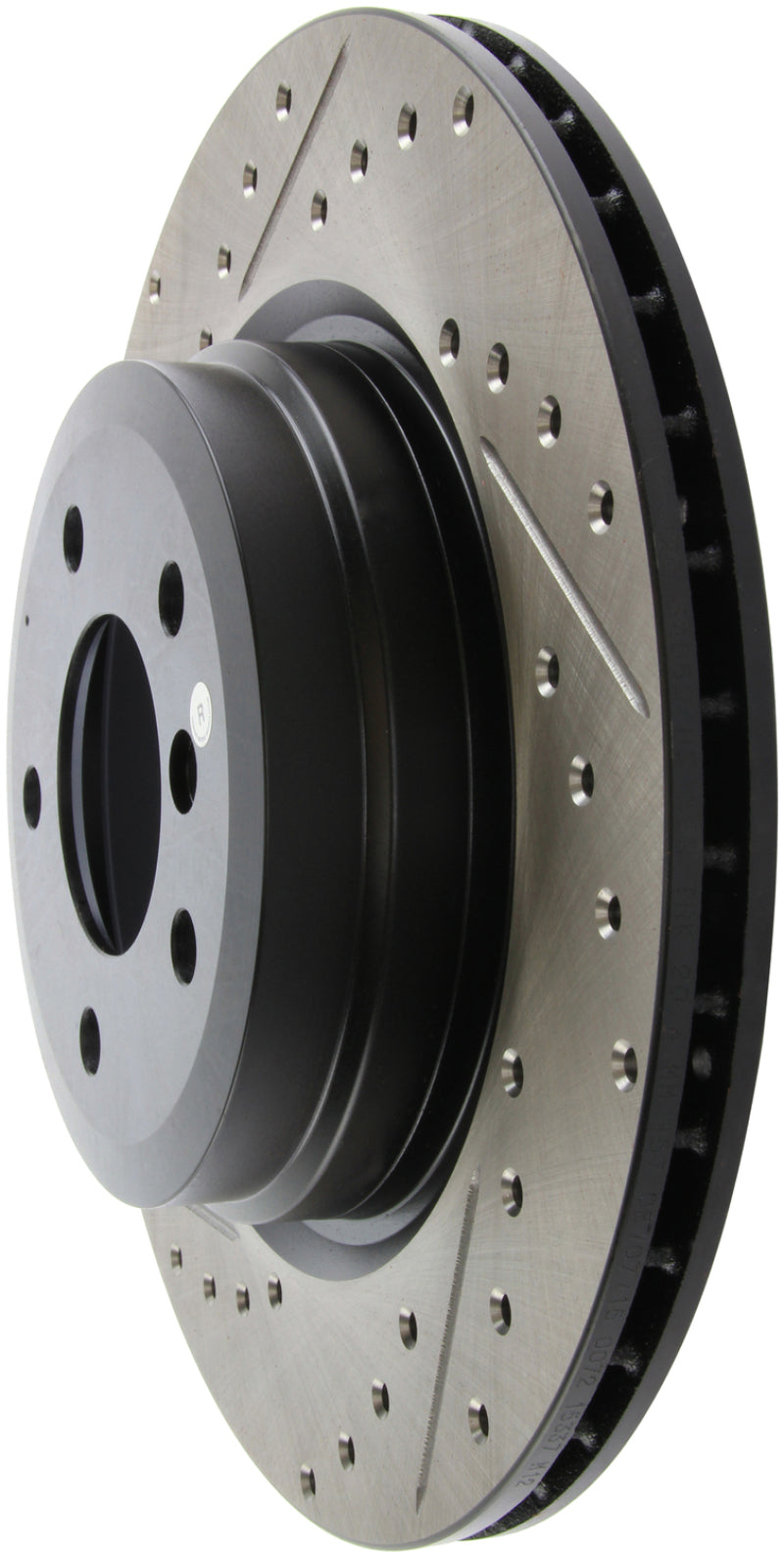 StopTech 06 BMW 330 / 07-09 BMW 335 Slotted & Drilled Right Rear Rotor-Brake Rotors - Slot & Drilled-Grocery Getter Performance