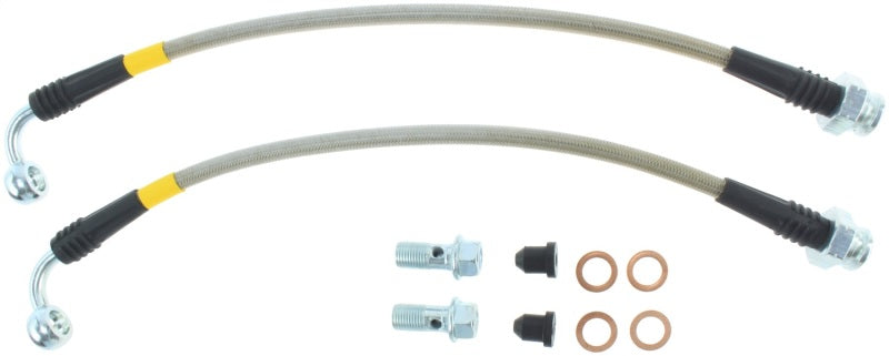 StopTech 07-08 Infiniti G35 Rear Stainless Steel Brake Lines-Brake Line Kits-Grocery Getter Performance