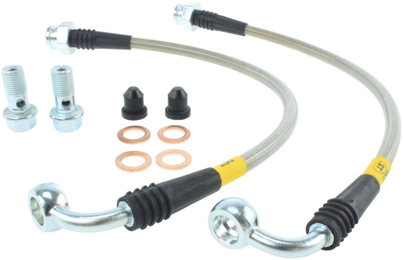 StopTech 07-08 Infiniti G35 Rear Stainless Steel Brake Lines-Brake Line Kits-Grocery Getter Performance