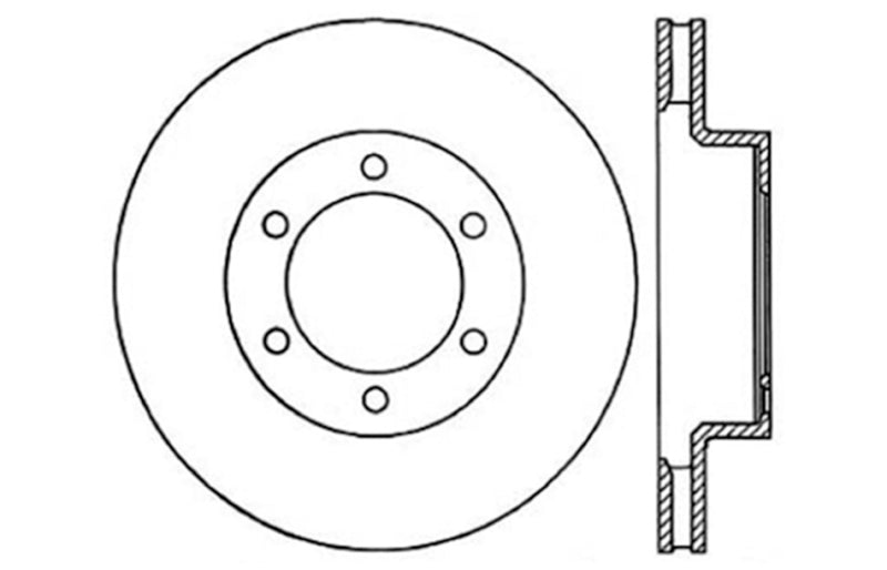 StopTech 07-08 Toyota FJ Cruiser / 05-08 Tacoma (6 lug) / 03-08 4 Runner (319mm disc) SportStop Slo-Brake Rotors - Slot & Drilled-Grocery Getter Performance
