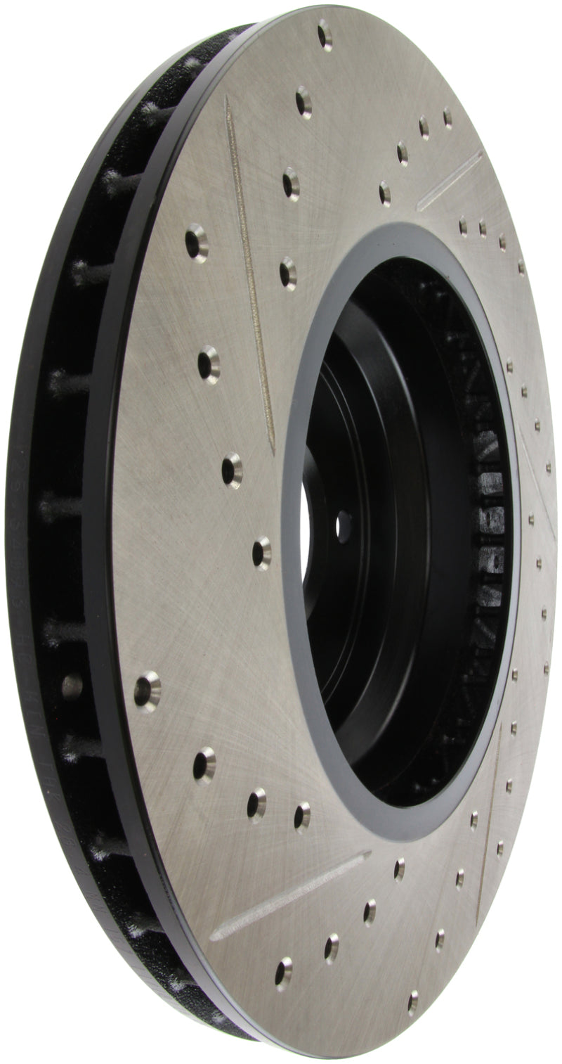 StopTech 07-09 BMW 335 (E90/E92/E93) Slotted & Drilled Left Front Rotor-Brake Rotors - Slot & Drilled-Grocery Getter Performance