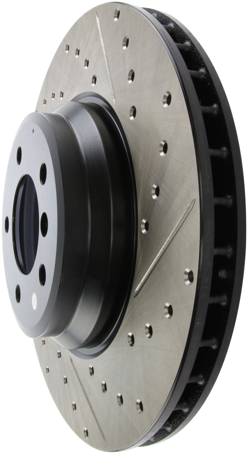 StopTech 07-09 BMW 335 (E90/E92/E93) Slotted & Drilled Left Front Rotor-Brake Rotors - Slot & Drilled-Grocery Getter Performance