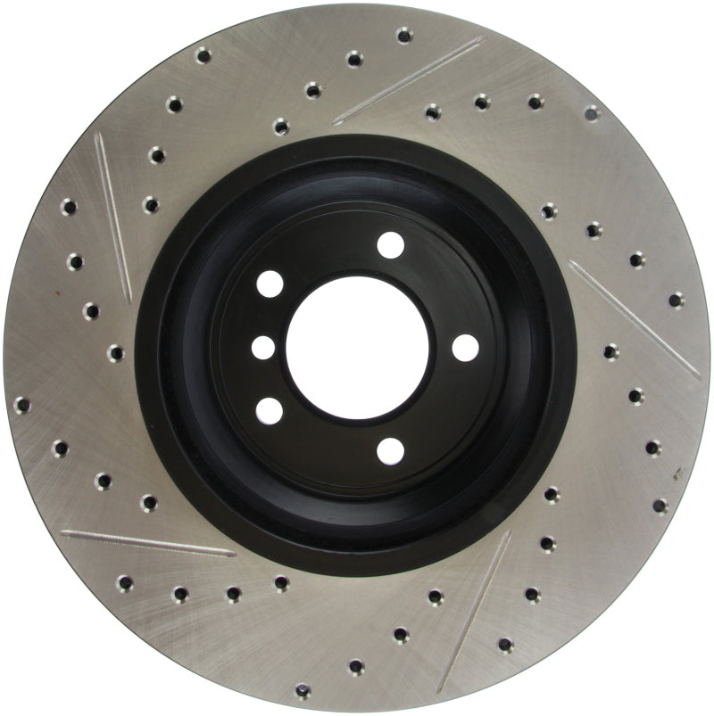 StopTech 07-09 BMW 335 (E90/E92/E93) Slotted & Drilled Left Front Rotor-Brake Rotors - Slot & Drilled-Grocery Getter Performance