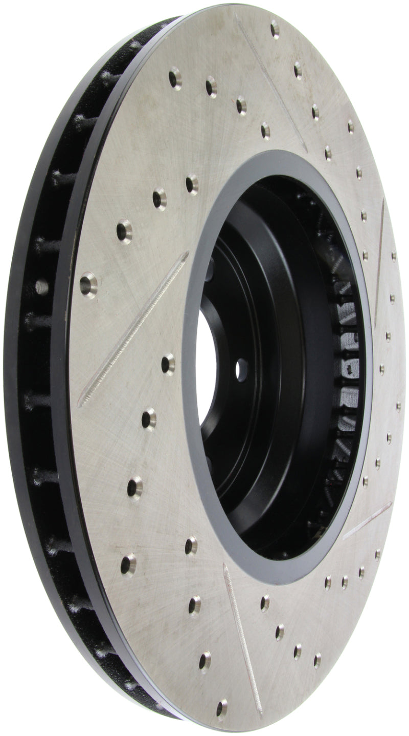 StopTech 07-09 BMW 335 (E90/E92/E93) Slotted & Drilled Right Front Rotor-Brake Rotors - Slot & Drilled-Grocery Getter Performance