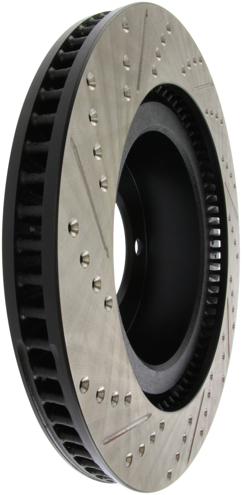 StopTech 07-09 Toyota Tundra / 08-09 Toyota Sequoia Front Left Slotted & Drilled Rotor-Brake Rotors - Slot & Drilled-Grocery Getter Performance