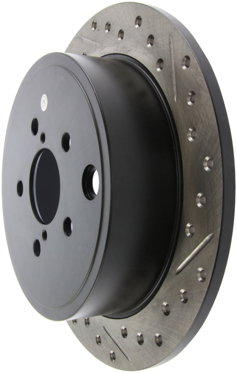 StopTech 08-10 Impreza WRX (Exc STi)/08-10 Impreza Coupe/Sedan Slotted & Drilled Left Rear Rotor-Brake Rotors - Slot & Drilled-Grocery Getter Performance