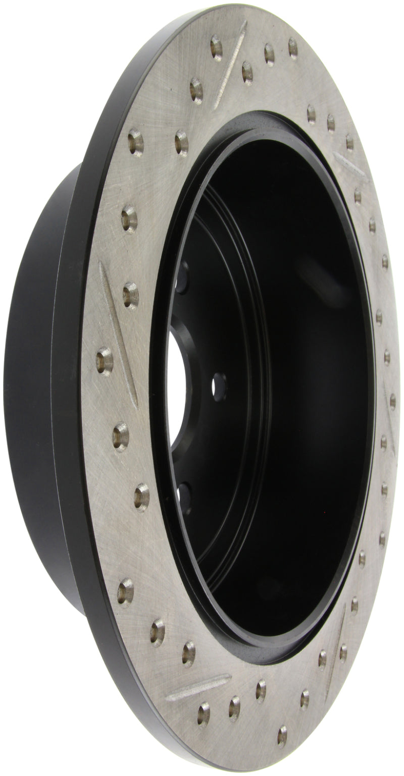 StopTech 08-10 Impreza WRX (Exc STi)/08-10 Impreza Coupe/Sedan Slotted & Drilled Left Rear Rotor-Brake Rotors - Slot & Drilled-Grocery Getter Performance