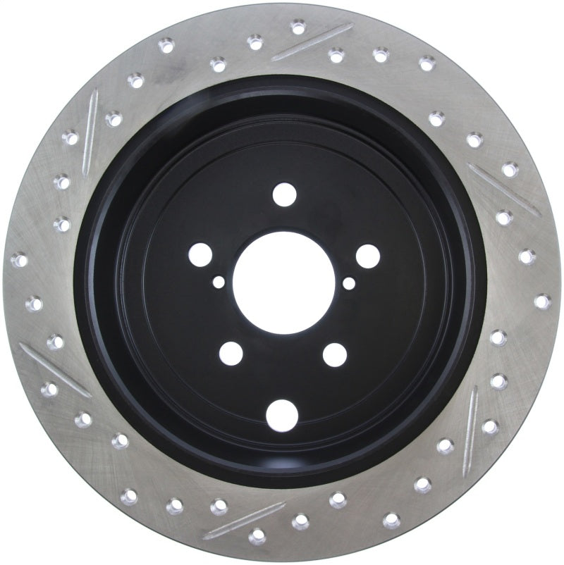 StopTech 08-10 Impreza WRX (Exc STi)/08-10 Impreza Coupe/Sedan Slotted & Drilled Left Rear Rotor-Brake Rotors - Slot & Drilled-Grocery Getter Performance
