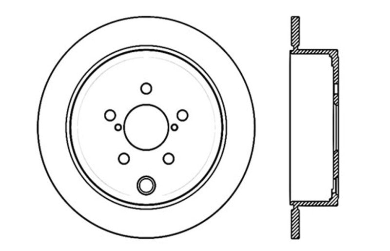 StopTech 08-10 Impreza WRX (Exc STi)/08-10 Impreza Coupe/Sedan Slotted & Drilled Left Rear Rotor-Brake Rotors - Slot & Drilled-Grocery Getter Performance