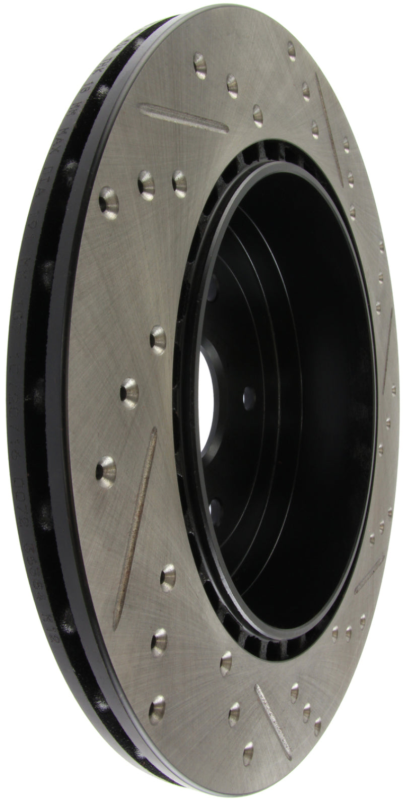 StopTech 08+ Subaru STI (Will Not Fit 05-07) Slotted & Drilled Sport Brake Rotor-Brake Rotors - Slot & Drilled-Grocery Getter Performance