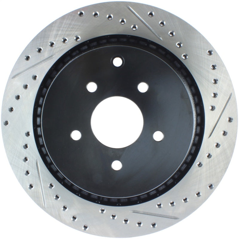StopTech 09 Infiniti FX50 SportStop Slotted & Drilled Rear Left Rotor-Brake Rotors - Slot & Drilled-Grocery Getter Performance