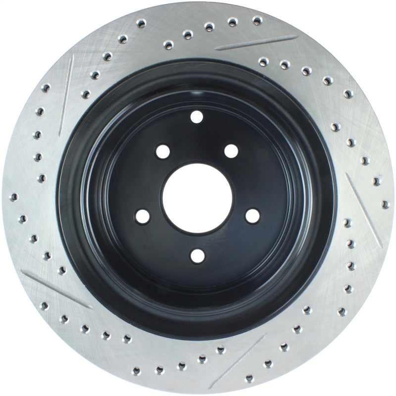 StopTech 09 Infiniti FX50 SportStop Slotted & Drilled Rear Left Rotor-Brake Rotors - Slot & Drilled-Grocery Getter Performance