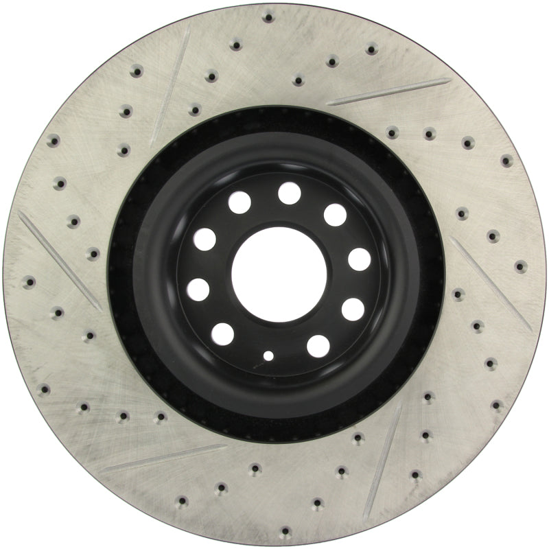 StopTech 09 VW Passat CC / 06-09 Passat Slotted & Drilled Left Front Rotor-Brake Rotors - Slot & Drilled-Grocery Getter Performance