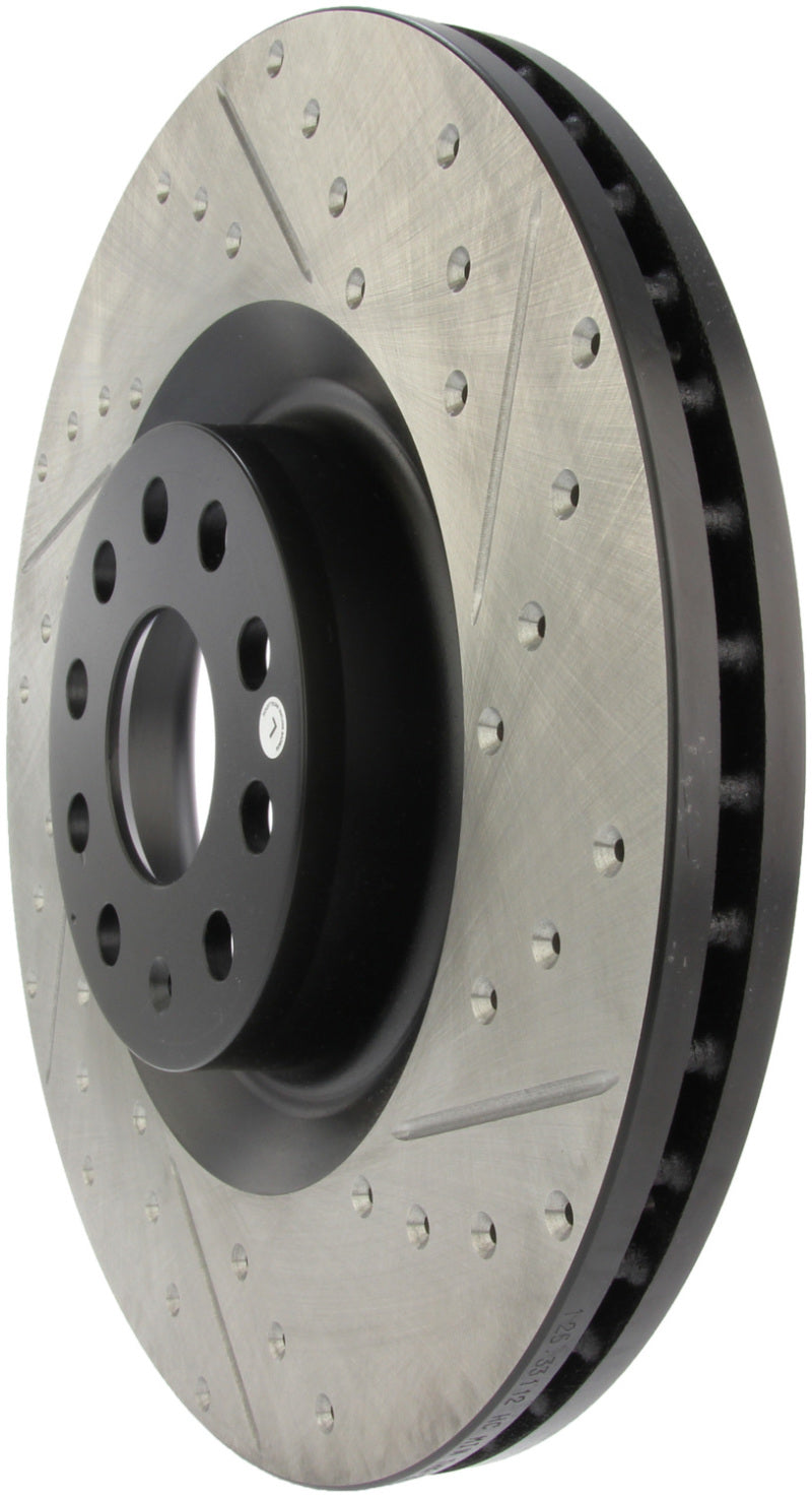 StopTech 09 VW Passat CC / 06-09 Passat Slotted & Drilled Left Front Rotor-Brake Rotors - Slot & Drilled-Grocery Getter Performance