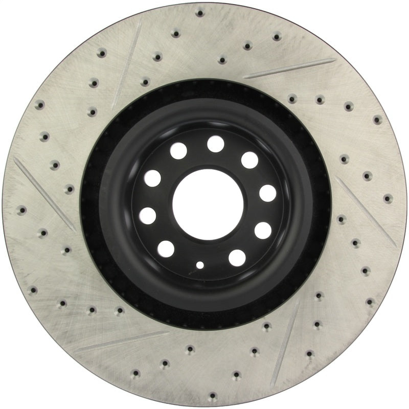 StopTech 09 VW Passat CC / 06-09 Passat Slotted & Drilled Left Front Rotor-Brake Rotors - Slot & Drilled-Grocery Getter Performance