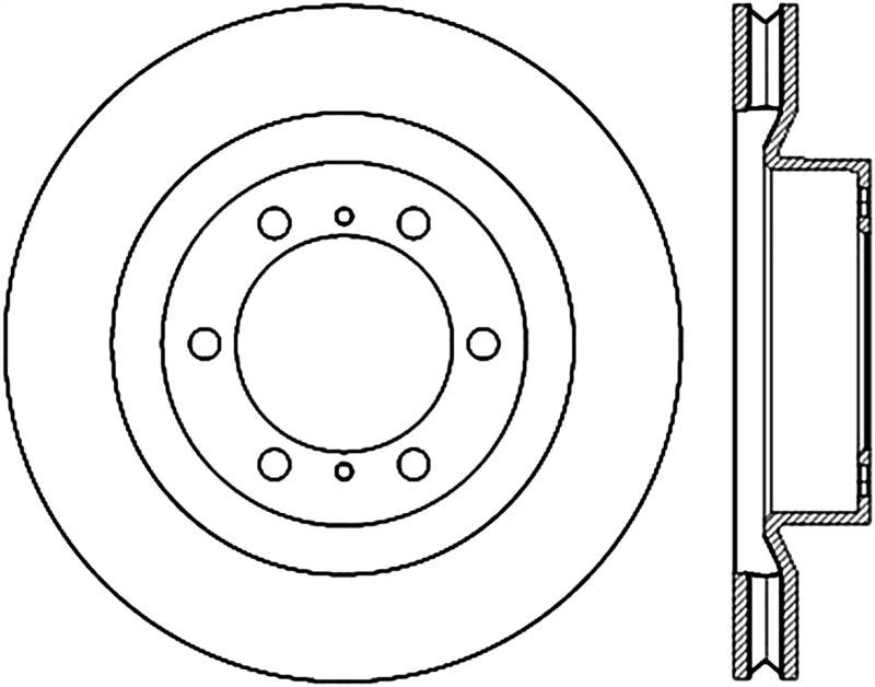 StopTech 10-17 Lexus GX460 / 10-17 Toyota 4Runner Cryo Slotted Front Right Sport Brake Rotor-Brake Rotors - Slotted-Grocery Getter Performance