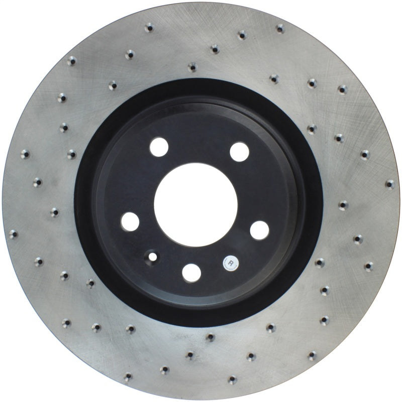 StopTech 12 Audi A6 Quattro/11-12 A7 Quattro/13 Q5/7-11/13 S4/12 S5 Front Right Drilled Rotor-Brake Rotors - Drilled-Grocery Getter Performance