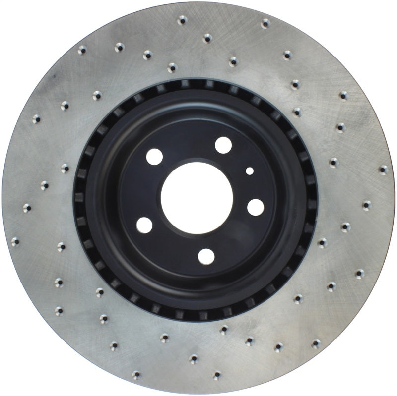 StopTech 12 Audi A6 Quattro/11-12 A7 Quattro/13 Q5/7-11/13 S4/12 S5 Front Right Drilled Rotor-Brake Rotors - Drilled-Grocery Getter Performance