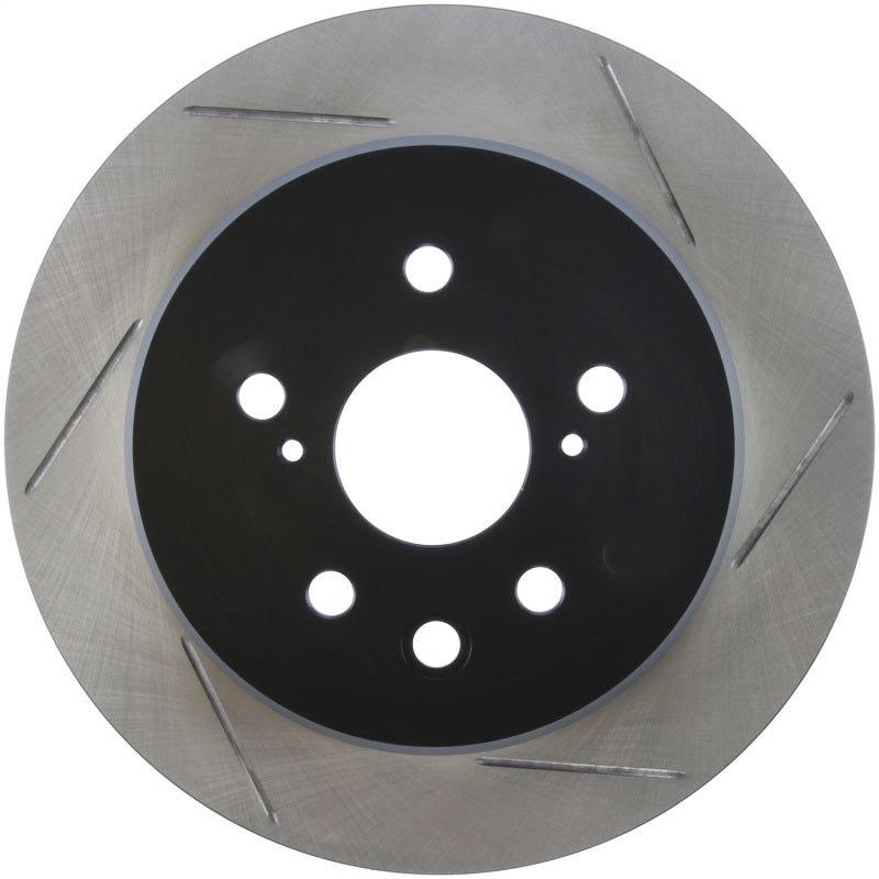 StopTech 13-14 Lexus GS300/350/400/430 Slotted Sport Rear Left Brake Rotor-Brake Rotors - Slotted-Grocery Getter Performance
