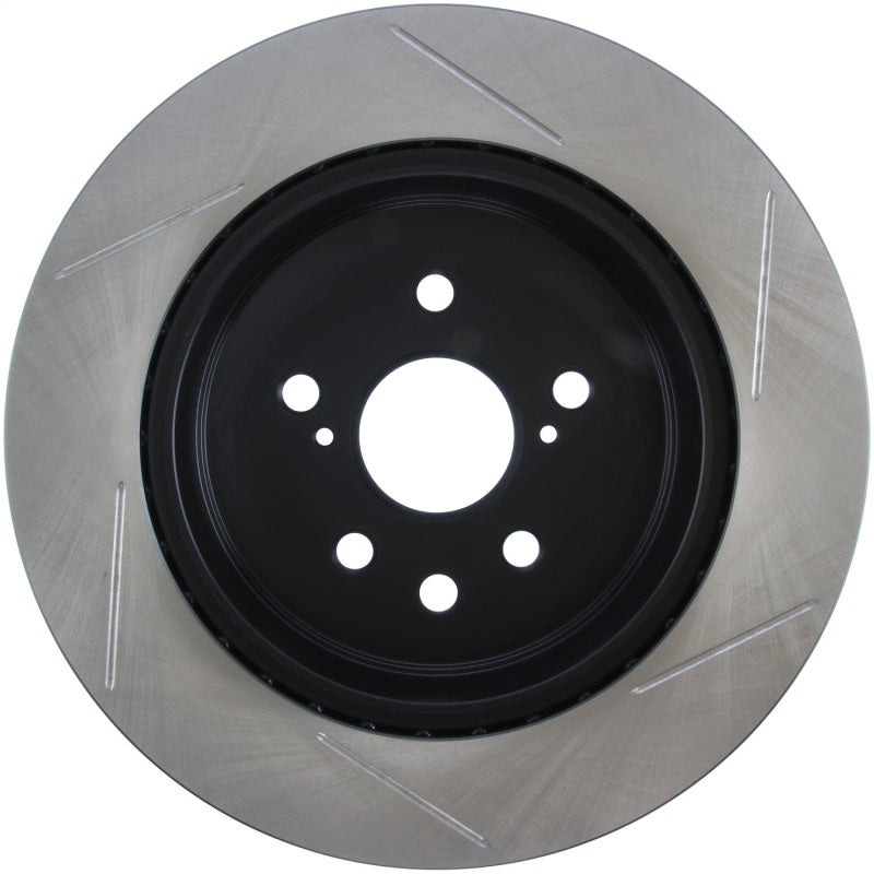 StopTech 13-14 Lexus GS300/350/400/430 Slotted Sport Rear Right Brake Rotor-Brake Rotors - Slotted-Grocery Getter Performance