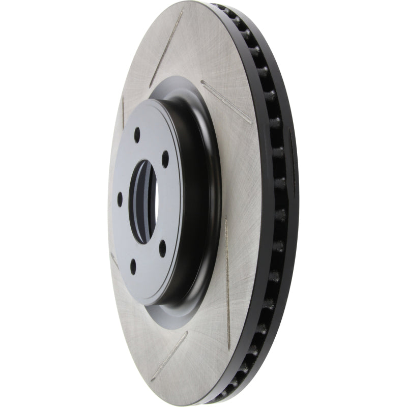 StopTech 13-15 Nissan Pathfinder Slotted Front Right Rotor-Brake Rotors - Slotted-Grocery Getter Performance