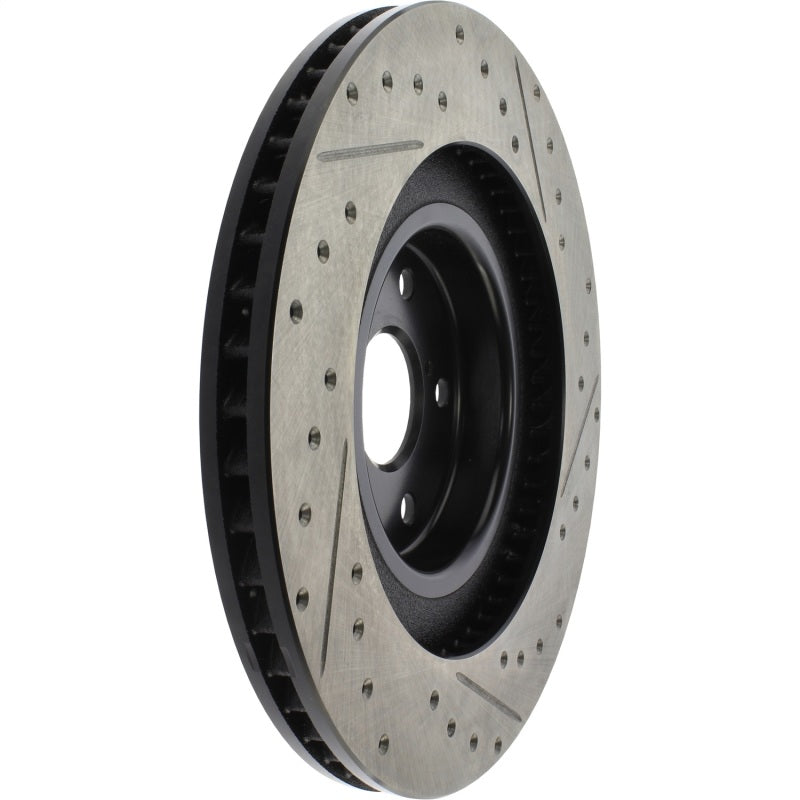 StopTech 13-18 Lexus GS350 Slotted & Drilled Front Right Rotor-Brake Rotors - Slot & Drilled-Grocery Getter Performance