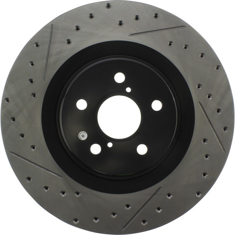 StopTech 13-18 Lexus GS350 Slotted & Drilled Front Right Rotor-Brake Rotors - Slot & Drilled-Grocery Getter Performance