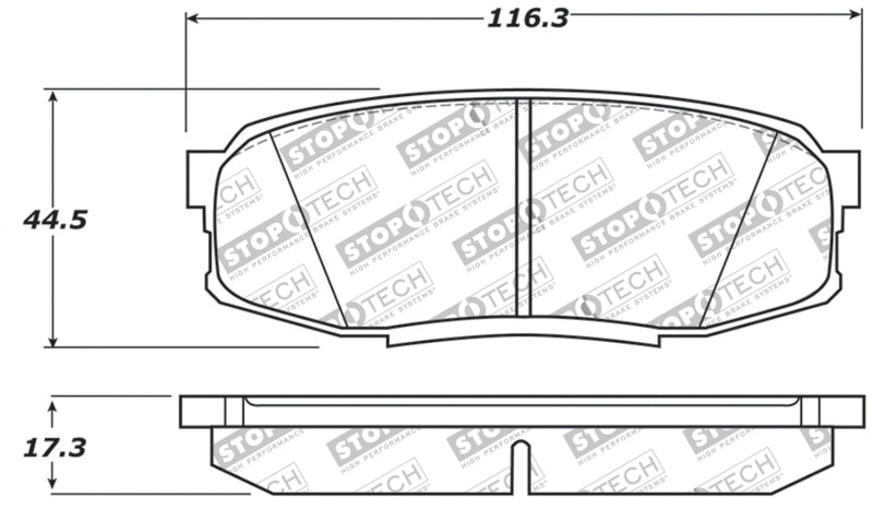 StopTech 13-18 Toyota Land Cruiser Performance Rear Brake Pads-Brake Pads - Performance-Grocery Getter Performance