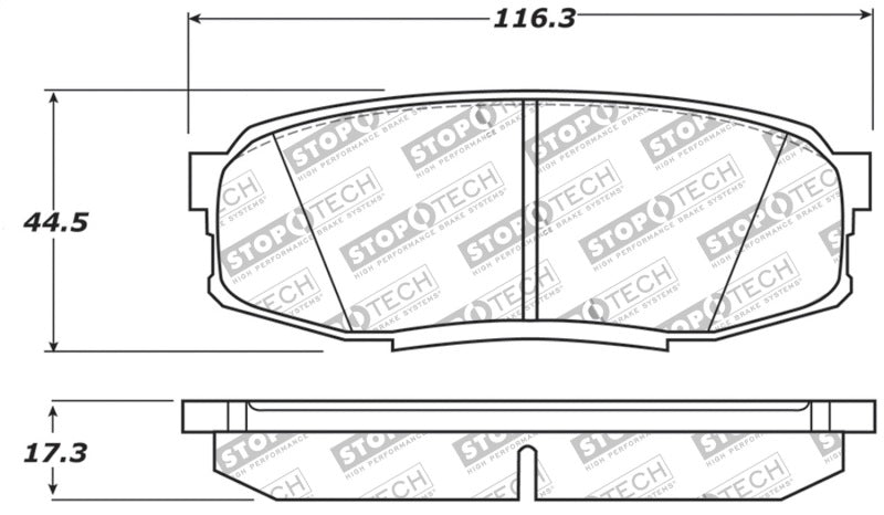 StopTech 13-18 Toyota Land Cruiser Performance Rear Brake Pads-Brake Pads - Performance-Grocery Getter Performance