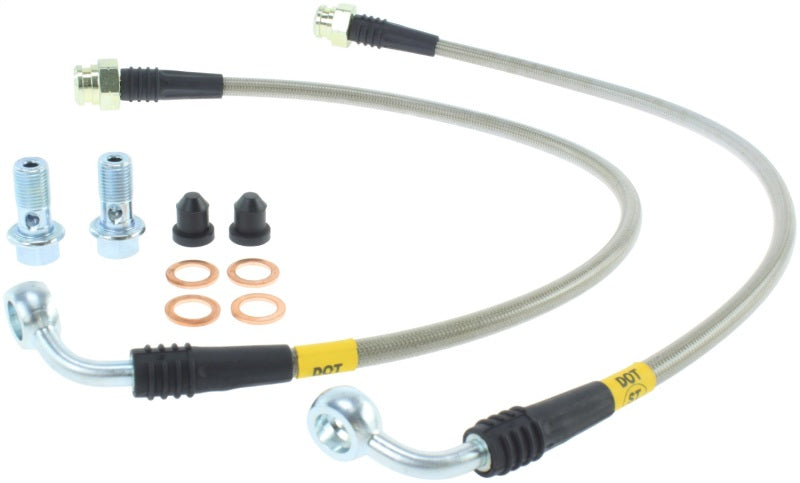 StopTech 14-17 Chevrolet Corvette Stainless Steel Front Brake Lines-Brake Line Kits-Grocery Getter Performance
