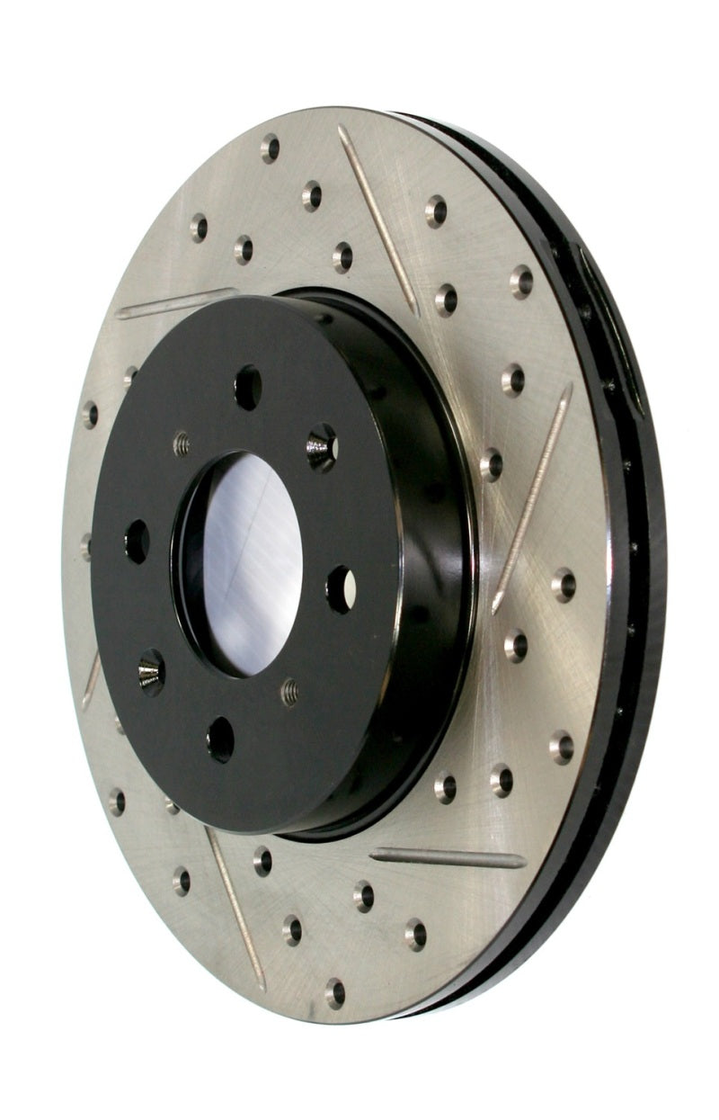 StopTech 2017 Subaru Outback Slotted & Drilled Left Sport Brake Rotor-Brake Rotors - Slot & Drilled-Grocery Getter Performance