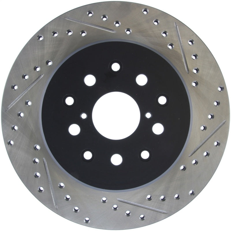 StopTech 5/93-98 Toyota Supra Left Rear Slotted & Drilled Rotor-Brake Rotors - Slot & Drilled-Grocery Getter Performance