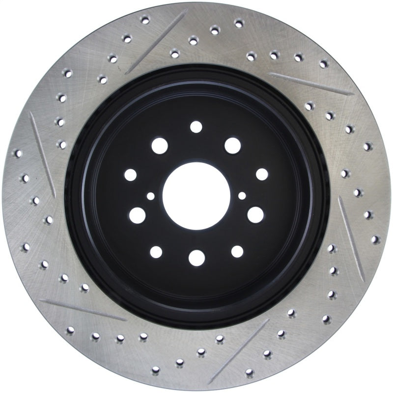 StopTech 5/93-98 Toyota Supra Left Rear Slotted & Drilled Rotor-Brake Rotors - Slot & Drilled-Grocery Getter Performance