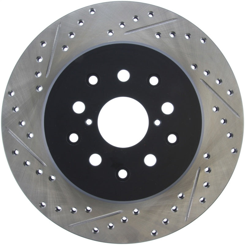 StopTech 5/93-98 Toyota Supra Right Rear Slotted & Drilled Rotor-Brake Rotors - Slot & Drilled-Grocery Getter Performance