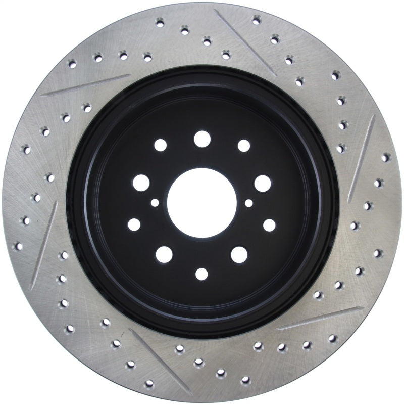 StopTech 5/93-98 Toyota Supra Right Rear Slotted & Drilled Rotor-Brake Rotors - Slot & Drilled-Grocery Getter Performance