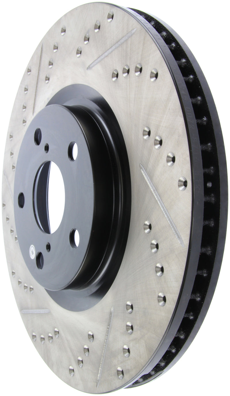 StopTech 5/93-98 Toyota Supra Turbo Right Front Slotted & Drilled Rotor-Brake Rotors - Slot & Drilled-Grocery Getter Performance