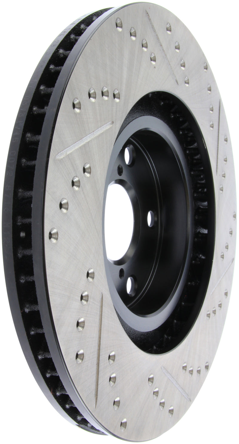 StopTech 5/93-98 Toyota Supra Turbo Right Front Slotted & Drilled Rotor-Brake Rotors - Slot & Drilled-Grocery Getter Performance