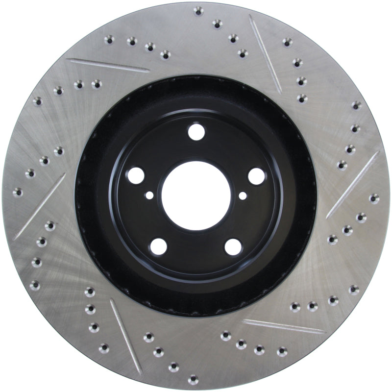 StopTech 5/93-98 Toyota Supra Turbo Right Front Slotted & Drilled Rotor-Brake Rotors - Slot & Drilled-Grocery Getter Performance