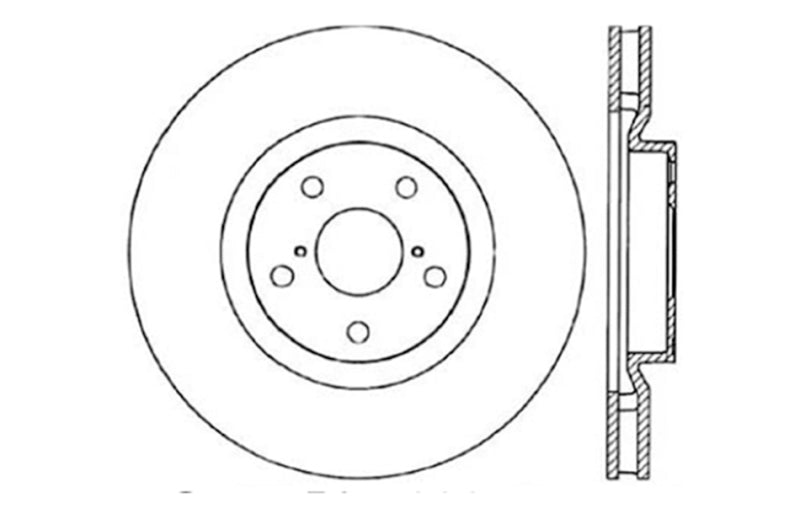 StopTech 5/93-98 Toyota Supra Turbo Right Front Slotted & Drilled Rotor-Brake Rotors - Slot & Drilled-Grocery Getter Performance