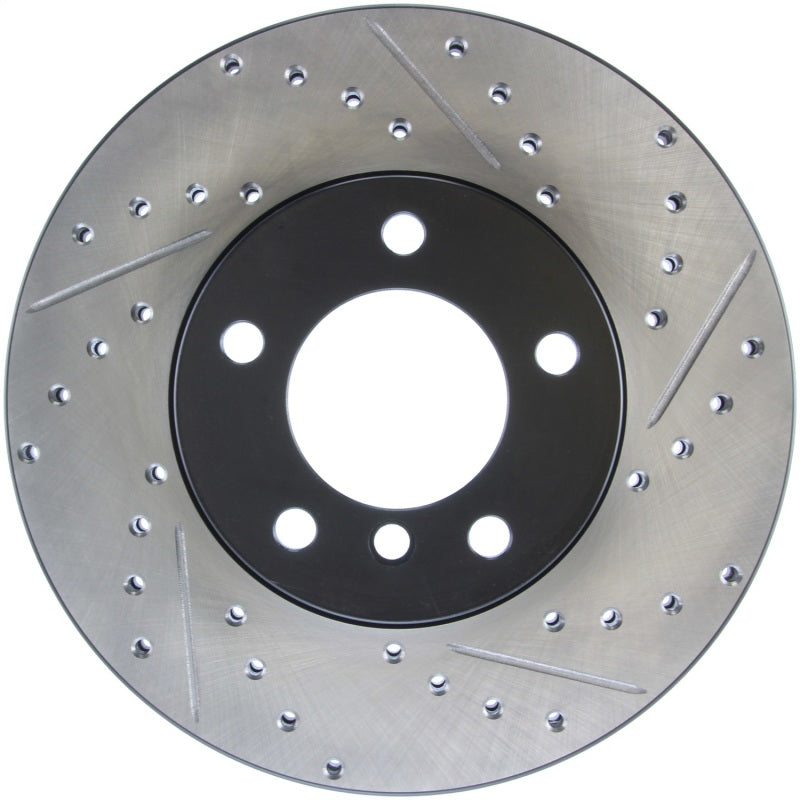 StopTech 9/07-09 BMW 328 Slotted & Drilled Left Front Rotor-Brake Rotors - Slot & Drilled-Grocery Getter Performance