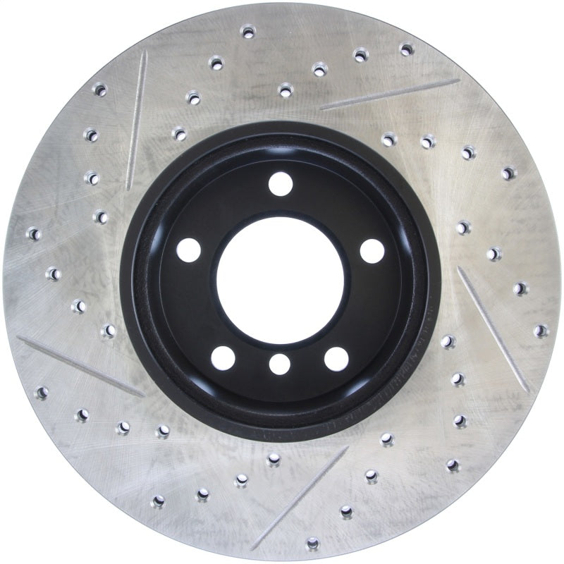 StopTech 9/07-09 BMW 328 Slotted & Drilled Left Front Rotor-Brake Rotors - Slot & Drilled-Grocery Getter Performance
