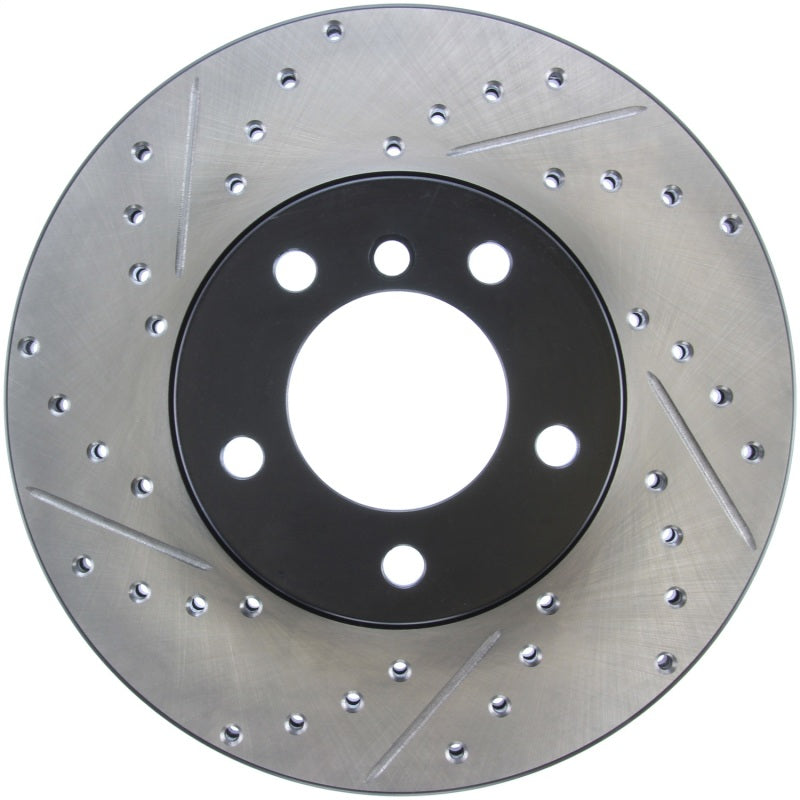 StopTech 9/07-09 BMW 328 Slotted & Drilled Right Front Rotor-Brake Rotors - Slot & Drilled-Grocery Getter Performance