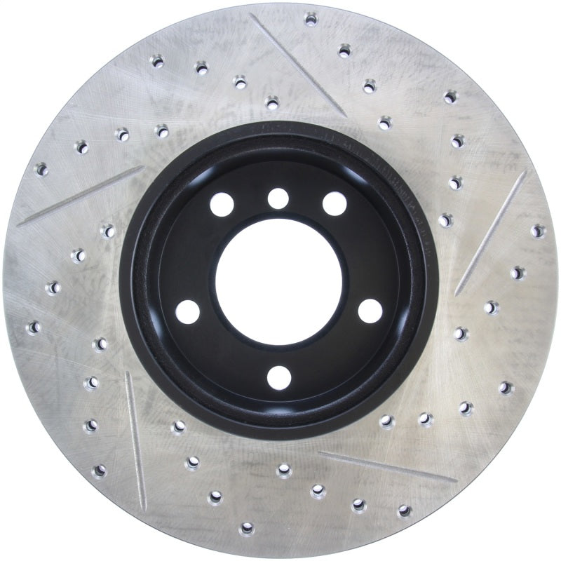 StopTech 9/07-09 BMW 328 Slotted & Drilled Right Front Rotor-Brake Rotors - Slot & Drilled-Grocery Getter Performance