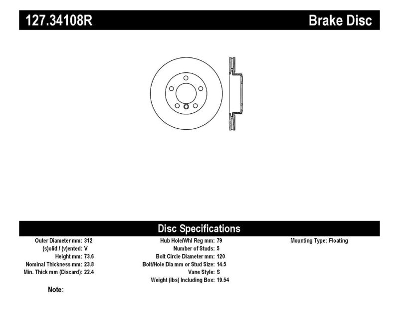 StopTech 9/07-09 BMW 328 Slotted & Drilled Right Front Rotor-Brake Rotors - Slot & Drilled-Grocery Getter Performance